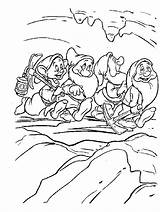Coloring Dwarfs Seven Drawing Pages sketch template