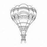 Parachute Drawing Coloring Pages Getdrawings sketch template