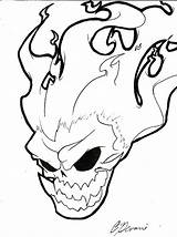 Skull Flaming Coloring Pages Skulls Drawing Fire Flames Cool Printable Colouring Colorings Getdrawings Getcolorings Color sketch template
