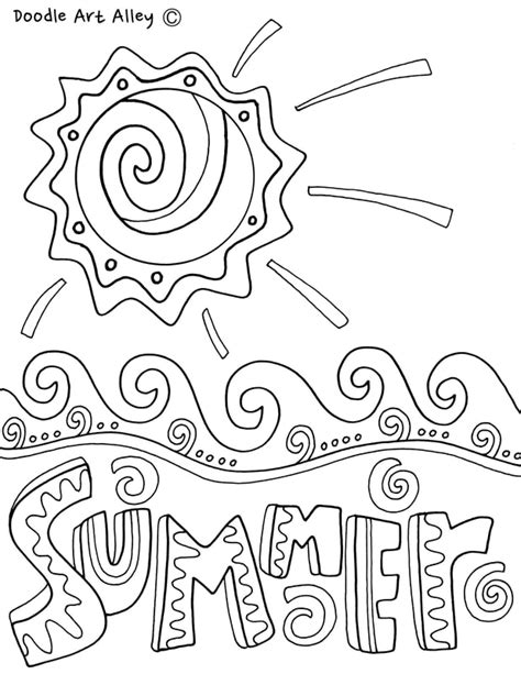 summer printable coloring sheets