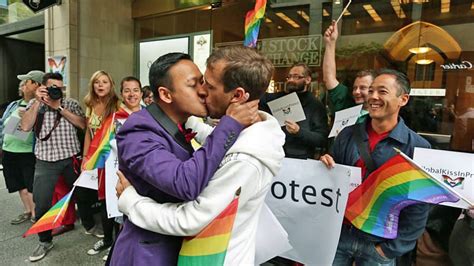 vancouver gay rights activists smooch at russian consulate