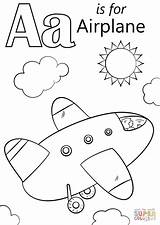 Coloring Letter Airplane Pages Printable Kids Aa Rated Plain Cartoon Supercoloring Alphabet Print Preschool Drawing Color Sheets Mighty Letters Getdrawings sketch template