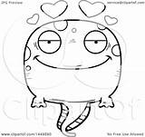 Pollywog Tadpole Lineart Loving Character Illustration Cartoon Mascot Royalty Cory Thoman Graphic Clipart Vector sketch template