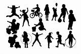 Children Clipart Silhouette Kids Shadow Child Svg Kid Toddler Cut Cricut sketch template