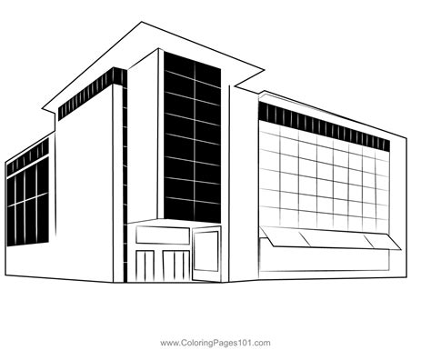shopping malls  coloring page  kids  shopping malls