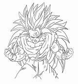Saiyan Goku Tercera Scribblefun sketch template