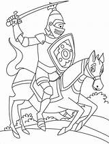 Knight Coloring Pages Knights Horse Rider Perfect Kids Printable Moving Fast Colouring Color Print Medieval Times Dragon Riding Drawing Magic sketch template