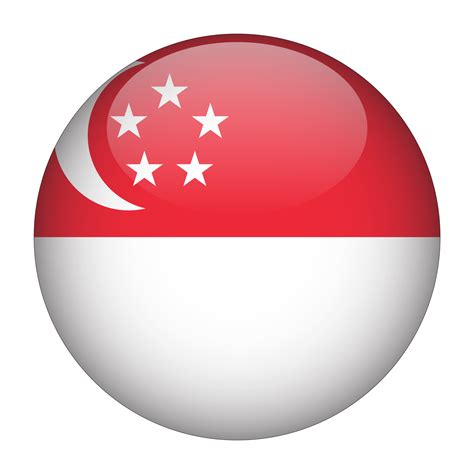 singapore  rounded flag  transparent background  png