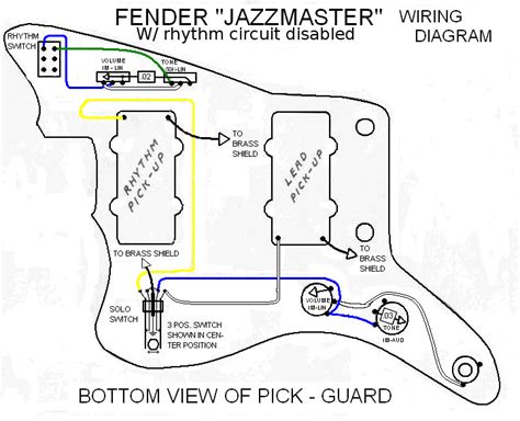 jazzmaster wiring diagram  rhythm circuit