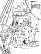 Pirates Caribbean Coloring Pages Jack Sparrow Kids Sheets Printable Captain Family Fun Boat Johnny Depp Davy Jones sketch template