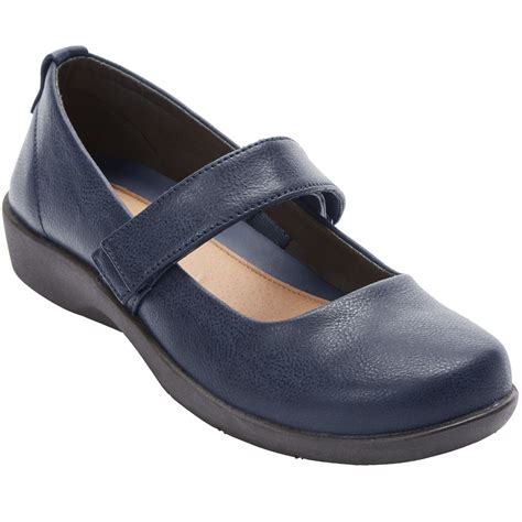 comfortview womens wide width  carla mary jane flat mary jane shoes