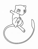 Mew Pokemon Coloring Pages Mewtwo Visit Cute Adult sketch template