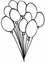 Balloons Balloon Coloring Pages Drawing Birthday Line Clipart Outline Colouring Print Bunch Cliparts Sheets Clip Fancy Air Hot Printing Draw sketch template