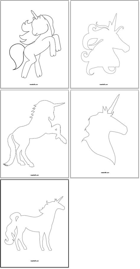 unicorn templates  artisan life unicorn stencil unicorn outline