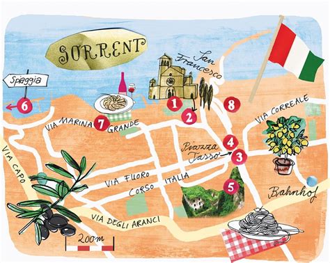 map  sorrento italy license image  image professionals