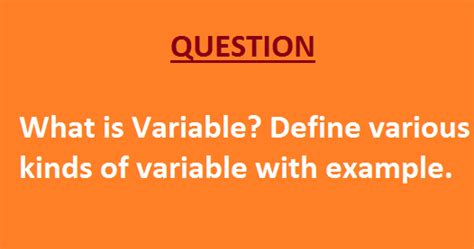 variable define  kinds  variable   mmr cse