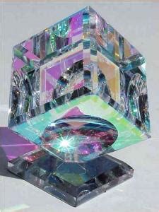 optical cube art glass paperweight paperweights  randall antiques fine art