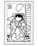 Coloring Stamp Sheets Stamps Pages Postage Moon Landing Activity Postal Printable Events Special Service Jupiter Colouring Activities Collecting Drawings Designlooter sketch template