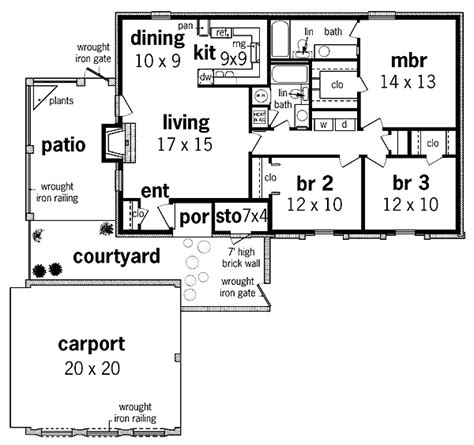 house plans  courtyards  open atriums