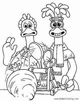Coloring Pages Chicken Run Carrot Cannon Kids Printable sketch template