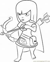 Archer Coloring Pages Getdrawings Getcolorings Clash Coloringpages101 Clans Color sketch template