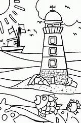 Lighthouse sketch template