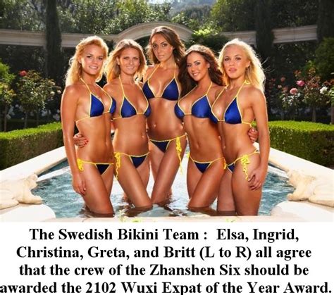 Wuxi China Expatdom The Swedish Bikini Team Says Zhanshen Six Should