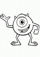 Coloring Monsters Monster Inc Pages Boo Clipart King Kids Printable Eye Outline Clip Cliparts Eyes Scary Characters Eyeball Walleye Cartoon sketch template