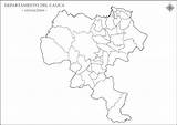 Cauca Departamento Municipios Croquis Contorno Silueta Geográficos Jelitaf sketch template