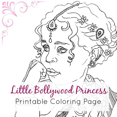 indian girl coloring page adult coloring book page printable
