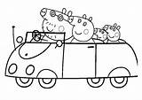 Peppa Pig Coloring Pages Printable Kids Colouring Sheets Colour Para Sheet Coloriage Pepa Famille Book Birthday Procoloring Print Clipart Car sketch template