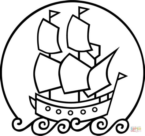 mayflower ship coloring page  printable coloring pages