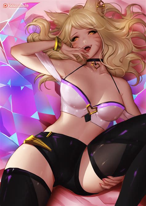 kda ahri by heheneko on deviantart