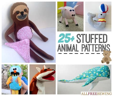 easy stuffed animal patterns allfreesewingcom