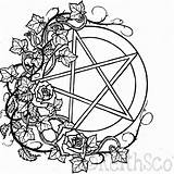 Pagan Wiccan Yule Foley sketch template