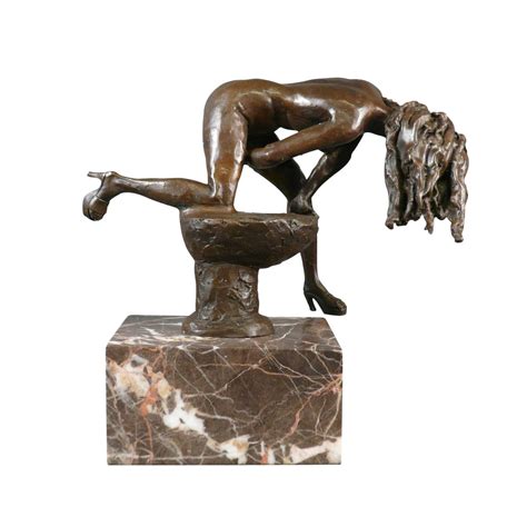 The Woman At The Anvil Erotic Bronze Statue Sculptures