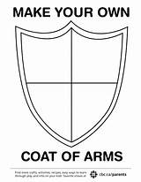 Arms Coat Own Make Kids Template Cub Shield Good Tiger Crest Scouts Cbc Knights Medieval Templates Adventure Ca Crafts Play sketch template