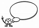 Coloring Speech Balloon Character Large sketch template
