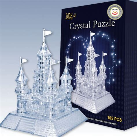 three dimensional crystal dream puzzle 3d plastic educational toys diy