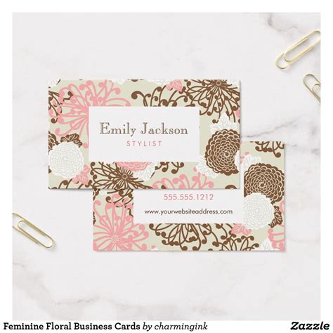 feminine floral business cards floral business cards personal