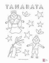 Tanabata sketch template