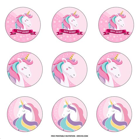 unicorn cake topper printable printable templates