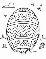 Coloring Easter Template Egg Printable Pages Printables sketch template