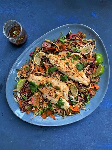 Easy Thai Sea Bass With Peanut And Sesame Salad Recipe To Impress Your
