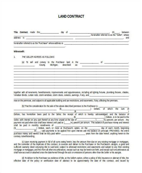 printable land contract forms printable world holiday