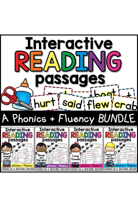 interactive reading passages bundle  teachable teacher
