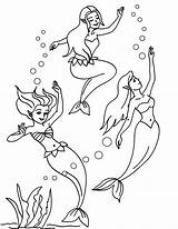 Colorare Sirena Sirenette sketch template