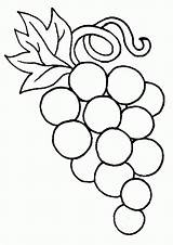 Uvas Uva Grapes Pincha Izquierdo Botón sketch template