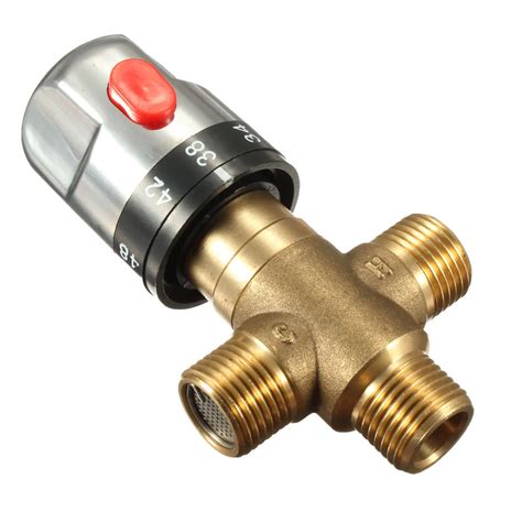 buy  brass thermostatic mixing valve bathroom water temperature control