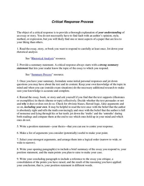 image result  writing  response essay format critical essay